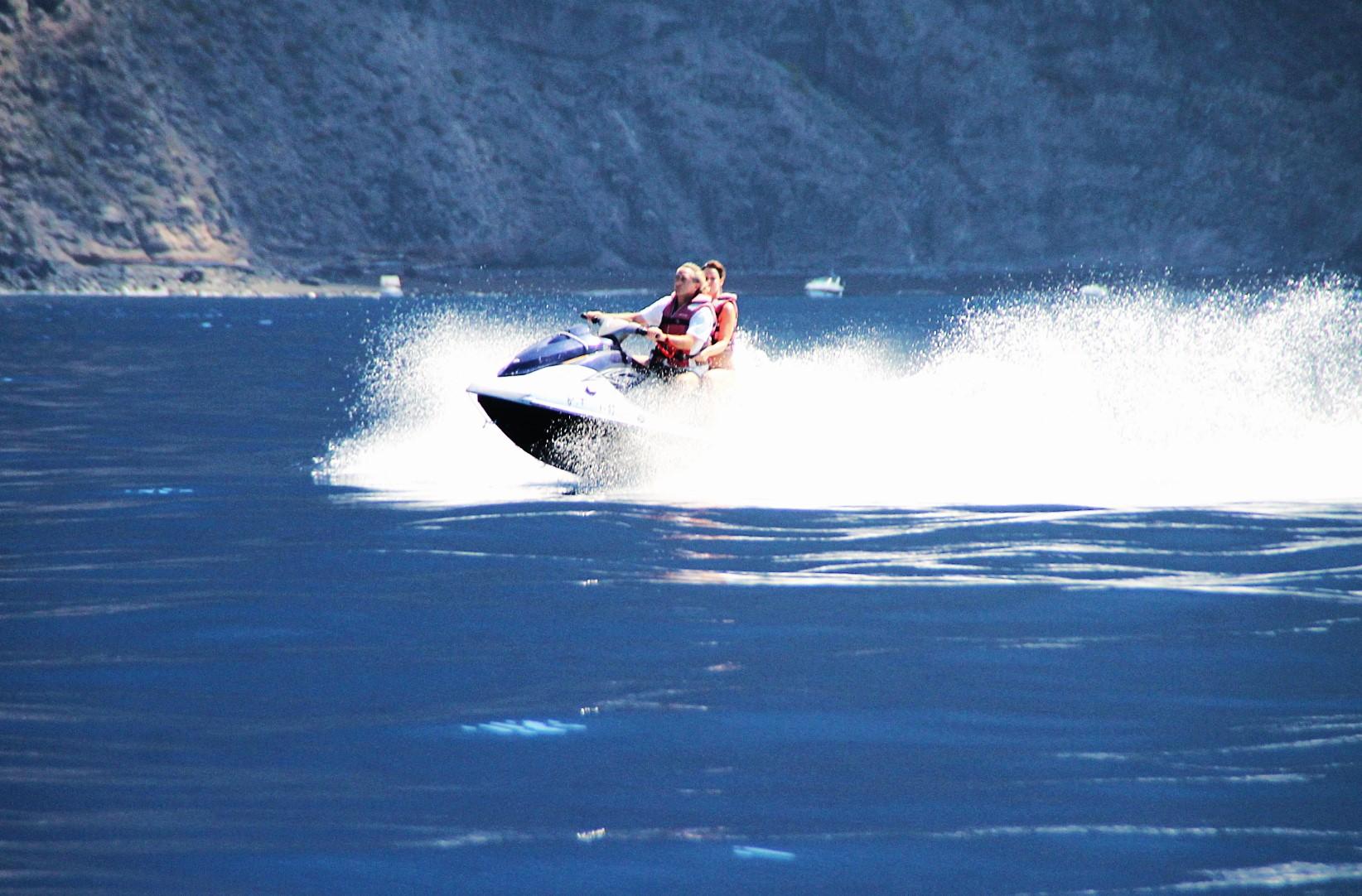 Jet ski safari near Los Gigantes cliffs on Tenerife