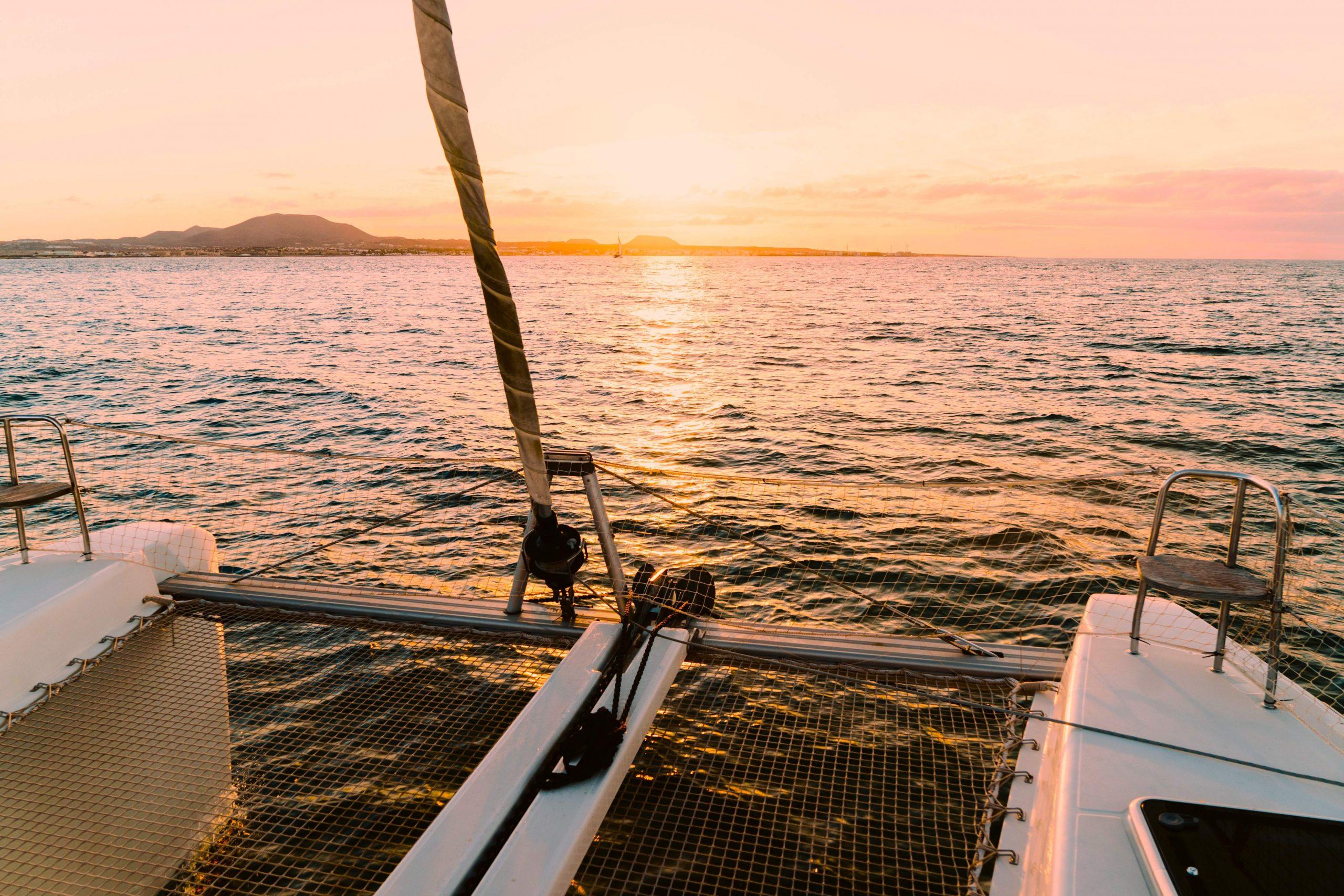 Sonnenuntergang auf dem Boot