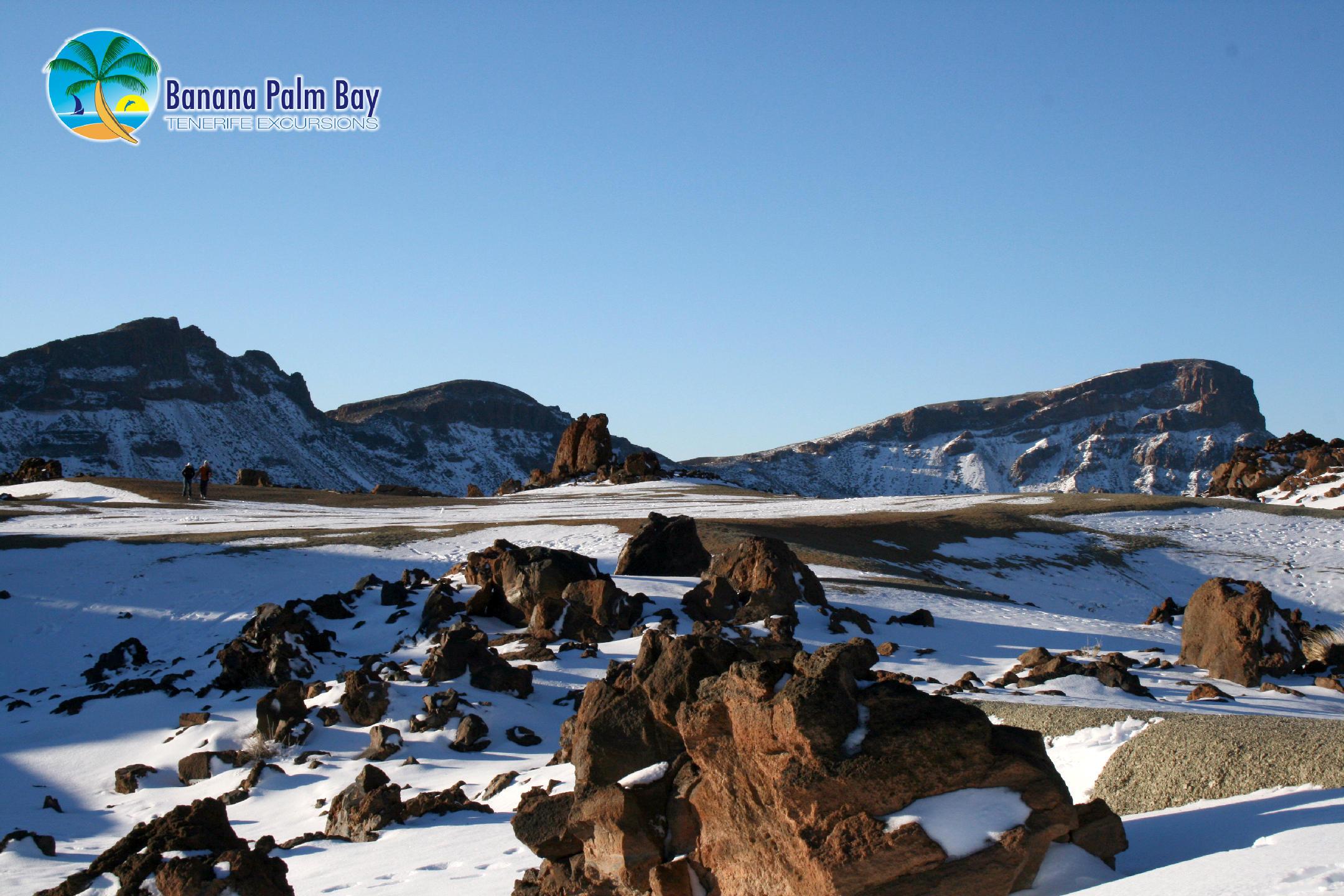 Panoramablick auf das Orotava-Tal und den Teide im Winter